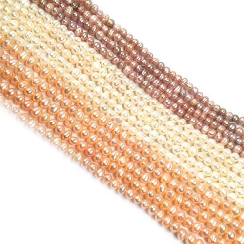Natural Freshwater Pearl Beading Rice shape Isolation Punch Loose Beads DIY Elegant Necklace Bracelet for Jewelry Making