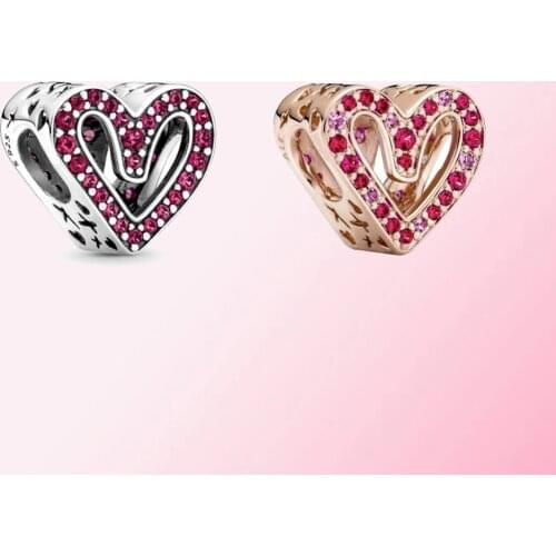 2021 Autumn New Original Charm S925 Sterling Silver Love Beads Zircon Charms Fit Bracelets And Necklace DIY Accessories