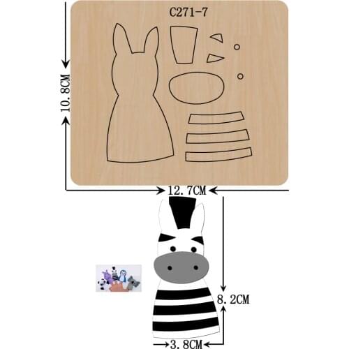 New zebra Wooden die Scrapbooking C-271-7 Cutting Dies for common die cutting machines on the market