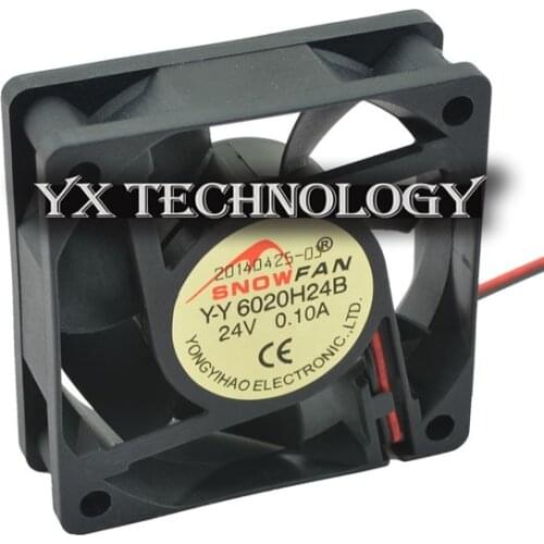 New YY6020H24B 24V 0.10A 6020 pairs of ball bearing cooling fan 60mm fan 60*60*20mm
