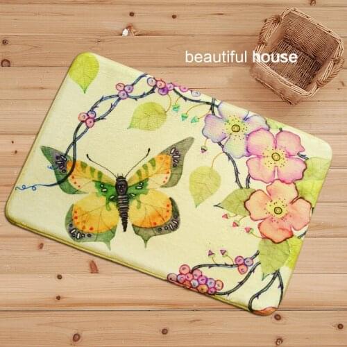 Simple Household Rugs Entrance Door Bath Room Water-absorption Non-slip Mats Rectangle Hot Sale Chic Home Decor Printed Carpet