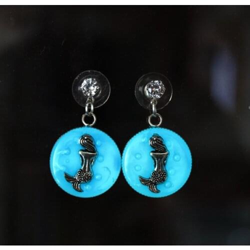 Mermaid Eardrop Ear Cuff GLOW in the DARK The sea Ear Clip Earrings Stud Earrings WOMEN Girls