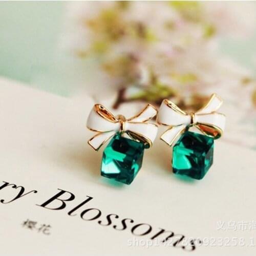 Hot Sale Resin Bowknot Clip Earrings No Hole for Women Fashion Simple Jewelry Charms Earrings