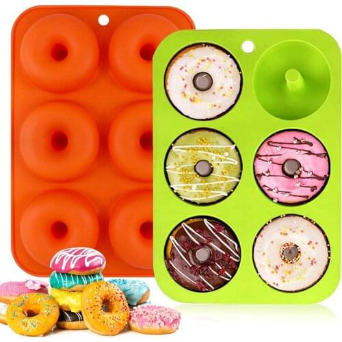 Silicone Donut Mold Baking Pan Nonstick Baking Pastry Moulds Chocolate Cake Dessert DIY Decoration Tools Muffins Donuts Maker