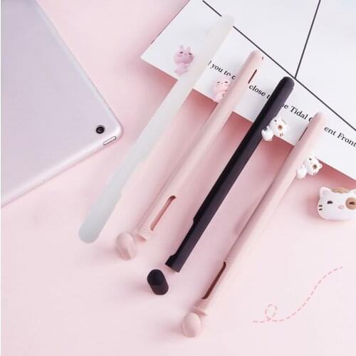 Anti-scroll Cute Cat bear cow Silicone Protective Case Pouch Cap Holder Nib Cover Skin For -Apple Pencil 2 for -iPad Pencil 2nd