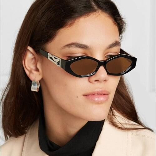 Small Oval Personality Sunglasses for Women Retro Male Plastic Frame Red Yellow Small Round vintage sunglasses for Women UV