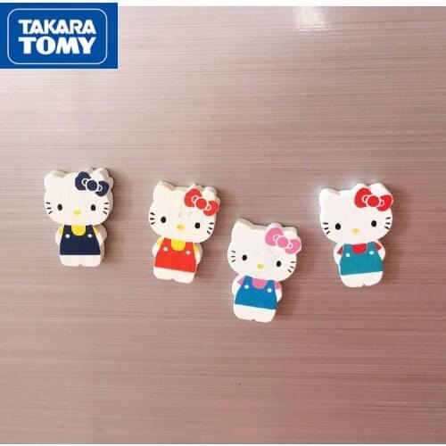 TAKARA TOMY Fashion Cartoon Hello Kitty Three-dimensional Simple Personality Cute Full Body Fridge Magnet Decorative Sticker