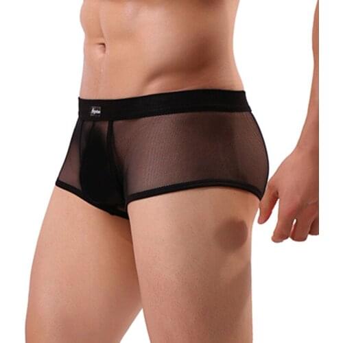 Sexy Lingerie Mens Panties Thongs Gay Sexy Underwear Letter Printed Boxer Briefs Shorts Bulge Pouch Underpants Sissy G-string