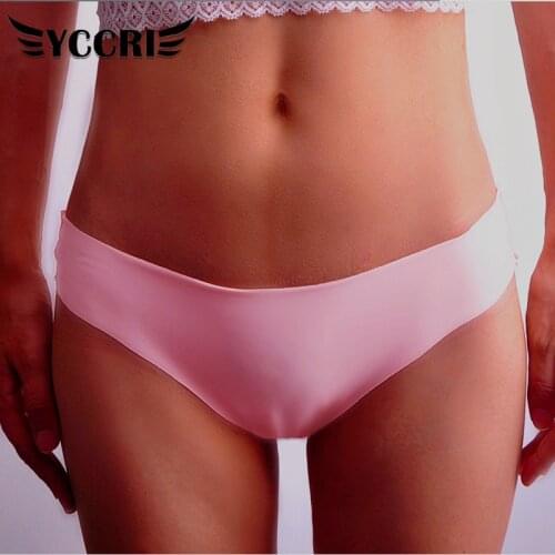 YCCRI New European Code Foreign Trade Wholesale European and American Sexy ICE Cotton Seamless Female T-Back Printing Underpants