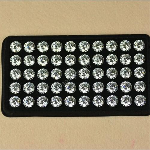 1Pcs 3~20mm 8A Grade 9 Hearts And 1 Flower Cut Round Brilliant Shape White Synthetic Cubic Zirconia Stone Loose CZ Gems Zircon