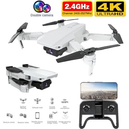 2020 NEW Mini Drone with 4K HD Camera WIFI FPV Selfie Optical Flow Stable Height Fly Quadcopter RC Helicopter Toy Foldable Drone
