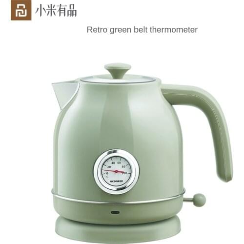 2021 Xiaomi Youpin Circle Kitchen Electric Kettle Household Automatic Power off Retro Kettle 304 Stainless Steel Burning Pot