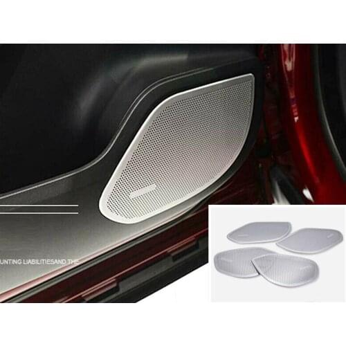 4*Aluminum Alloy Car Door Speaker Mesh Cover Trim For Jaguar F-Pace X761 2016-19