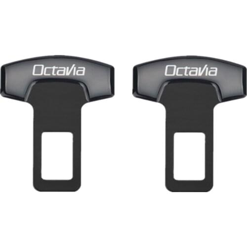 For Skoda Octavia a5 a7 A9 2017 2018 Accessories Car Styling Car Belt Buckles Car Seat Safty Belt Alarm Canceler Stopper 2pcs