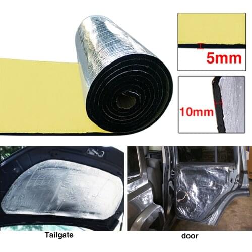 5mm/10mm Thickness Aluminum Foil Car Firewall Indoor Tail Cover Trunk Hood Chassis Heat Sound Deadener Insulation Mat
