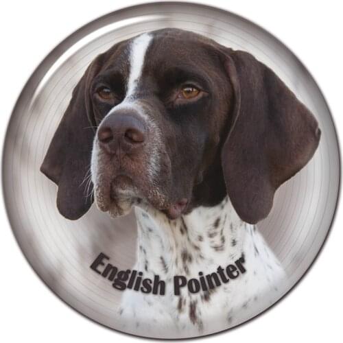B0851# 13CM/17CM Self-Adhesive Decal English Pointer Dog Car Sticker Decors on Bumper Rear Window Laptop