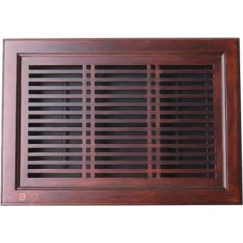 "King Tea Mall" Bamboo Tea Tray with Plastic Water Tank, L37*W26*H7cm, Teasaucers, Teaboards, for Chinese Gongfu Cha, Teawares