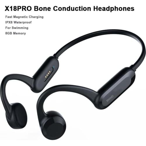 Bone Conduction Swimming Headphones Wireless Bluetooth Headset 8G Memory Fast Magnetic Charging PX8 Waterproof Sports Earphones