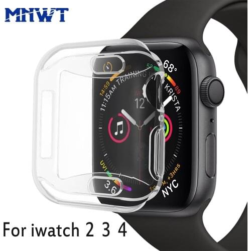 MNWT Watch Cover for Apple Watch 4 Case 44mm 40mm Series 4 3 2 Soft Slim TPU All-around Ultra-thin Screen Protector for iWatch