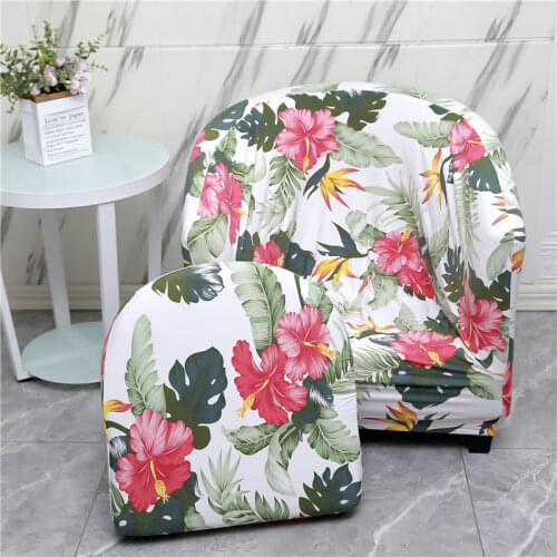 Split Style Pastoral Tub Sofa Cover Elastic Spandex Living Room Club Chair Cover Washable Home Hotel Coffee Bar Couch Slipcovers