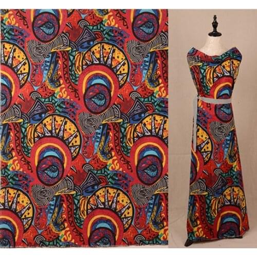 148CM*50CM African print Lost City Cotton Linen Fabric patchwork fabric Patchwork Linen Material Sewing Upholstery Crafts Tissue