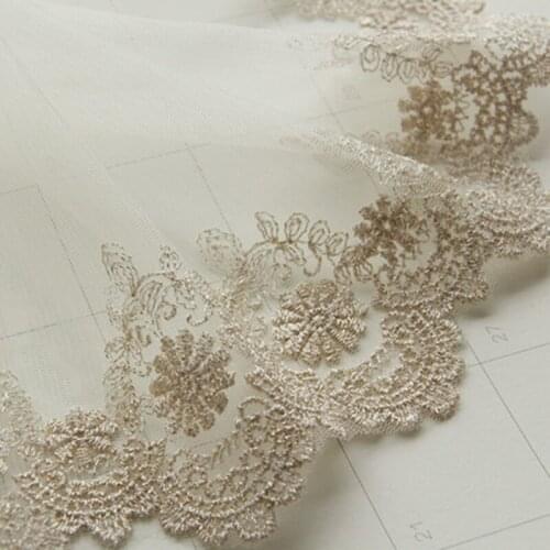 10Yards/lot Handmade DIY garment accessories Gold Lace Embroidery curtains Lace Trim