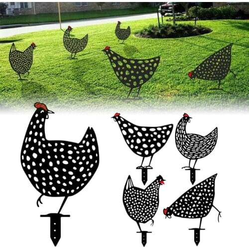 Hen Yard Decor Easter Decoration Organizer Gardening Ornaments Chicken Yard Art Outdoor Garden Backyard Lawn Stakes Gift