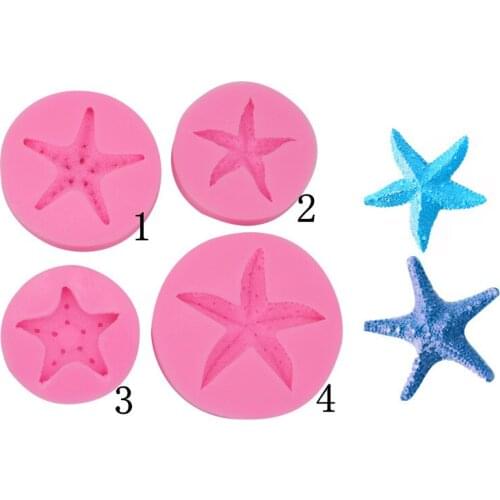 Hot Starfish Fondant Cake Silicone Mold DIY Candy Cookie Cupcake Molds Baking Decorating Tools Biscuits Mould Kitchen Tool