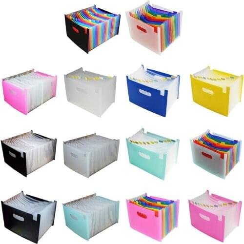 Multi-layer A4 Document Standing Accordions File Folder 13 Pockets/24 Pockets Waterproof Desktop Expanding File Folder