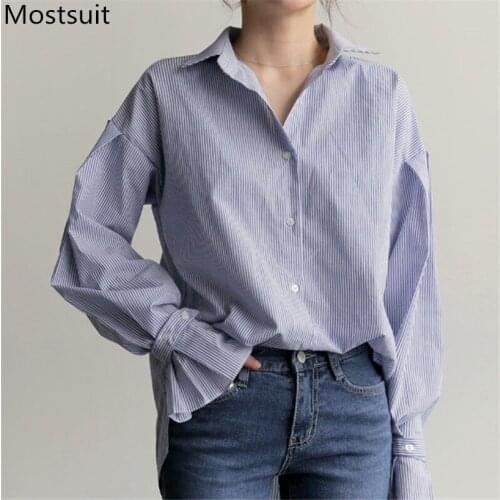 Женские рубашки в полоску Mostsuit China At AliExpress
