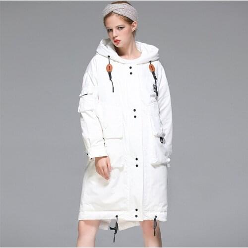 2020 new winter fashion with 90 white duck down thickener to overcome down jacket womens loose oversized womens coat