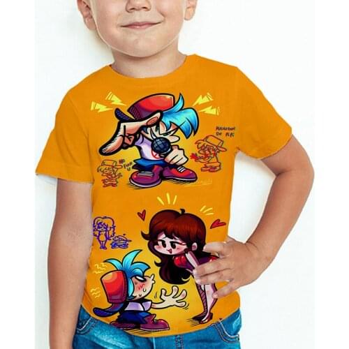 New Kids Friday Night Funkin T Shirt Men Women T-Shirt Boys 3d Tshirts Girls Hip Hop Tops Tees Couple Camiseta Children Clothing