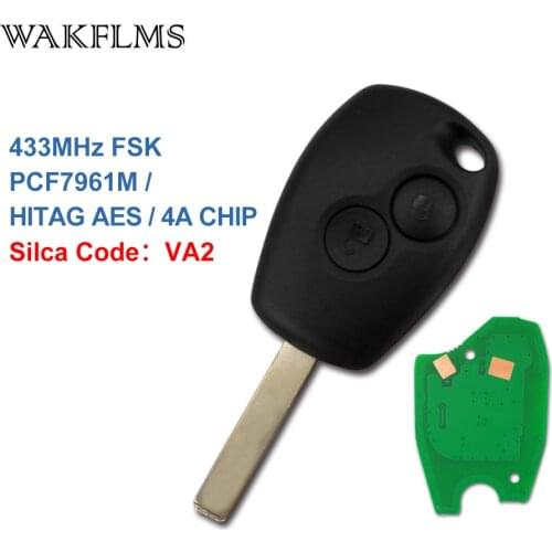 PCF7961M VA2 Remote Car Key Fob for Renault Trafic Twingo Symbol Dacia Duster Logan Sandero Vauxhall Vivaro 2012 - 2017