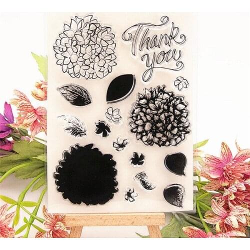 11x15cm puzzle cone flower Transparent Clear Stamps Silicone Seals Roller Stamp DIY scrapbooking photo album/Card Making