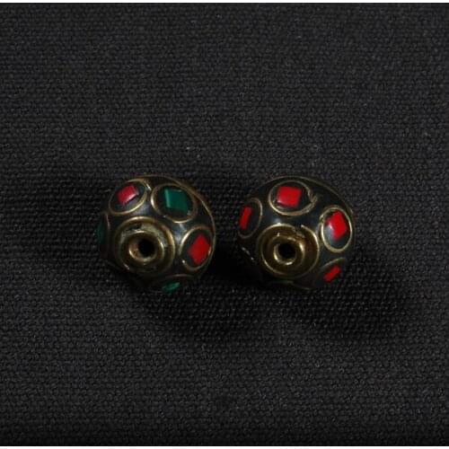 Handmade Nepalese Brass Beads DIY Jewelry Beads Charming beads