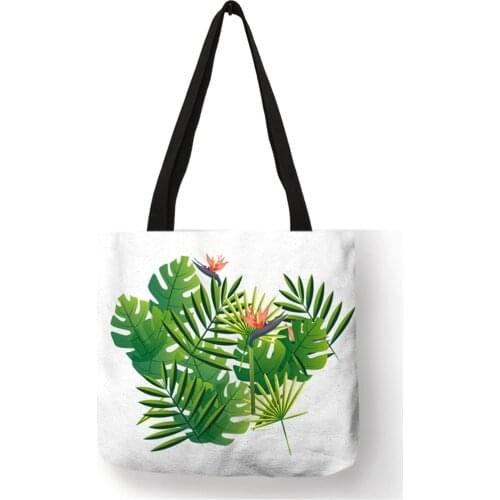 Pretty Design Sac A Main Tote Bag Female Strong Vitality Plant Linen Environment Friendly Handbags Torebki Damskie