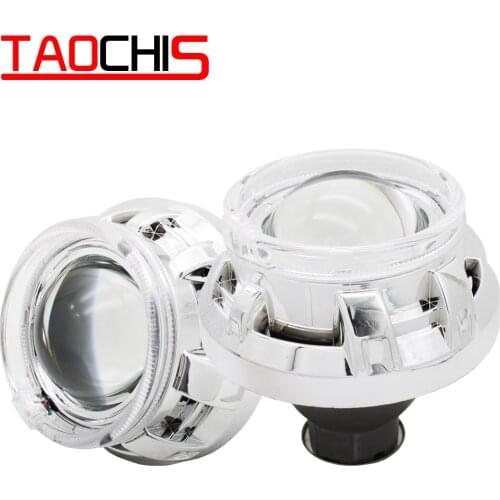 TAOCHIS 3.0 Inch Bi Xenon Projector Lens Kit for Q5H7 With Shroud APP Control Angel Devil Eyes Modify Head Light