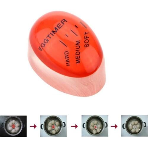 1 Color Changing Egg Timer Resin Material Perfect Boiled Eggs By Temperature Kitchen Helper Egg Timer Red timer tools