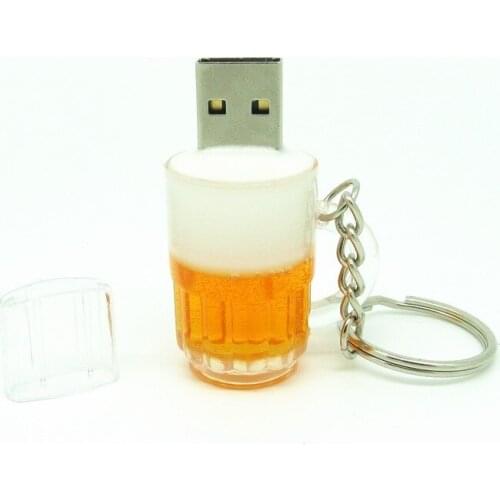 100% real capacity usb flash drive plastic cool Beer Cup pendrive 4gb 8gb 16gb 32gb memory stick usb disk mini computer gift