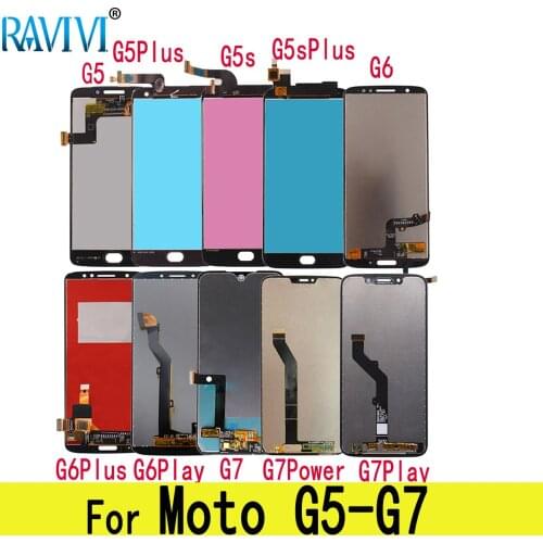 LCD For Motorola Moto G5 G6 G7 Plus Power Play LCD Display Screen Digitizer Assembly Replacement For Motorola G5 G6 G7