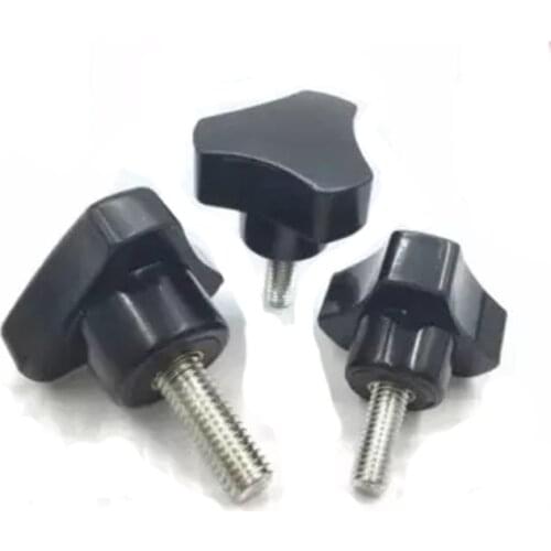 1pcs M6 304 stainless steel Triangle knob handle Rubber head screw Triangular arc knobs handles 10mm-50mm Length