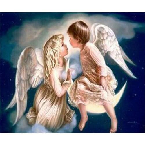 100% Full 5D Diy Daimond Painting Cross-stitch Lovely Angel 3D Diamond Painting Rhinestones Paintings Embroidery Christmas Gifts