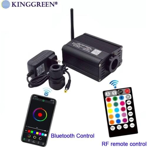 1X APP Bluetooth Control 16W RGBW LED Fiber Optic Light Engine Driver with 28key RF remote for RGB Ceiling star free shipping
