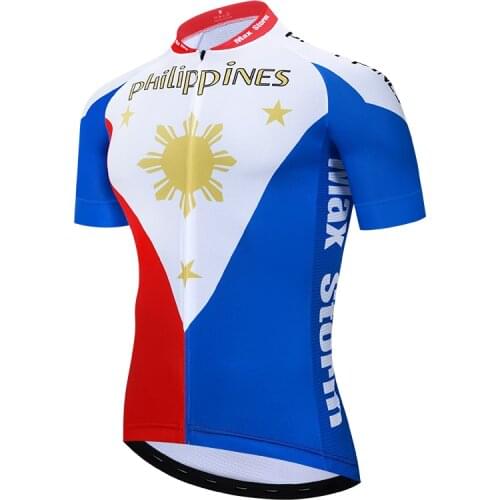 2021 Philippines Retro CLASSICAL New Team Cycling Jersey Customized Road Mountain Race Top max storm Reflective zipper 4 pocket