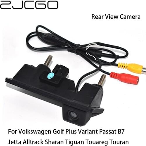 ZJCGO Car Rear View Reverse Back Up Parking Trunk Handle Camera for Volkswagen Golf Plus Variant Passat B7 Sharan Tiguan Touran