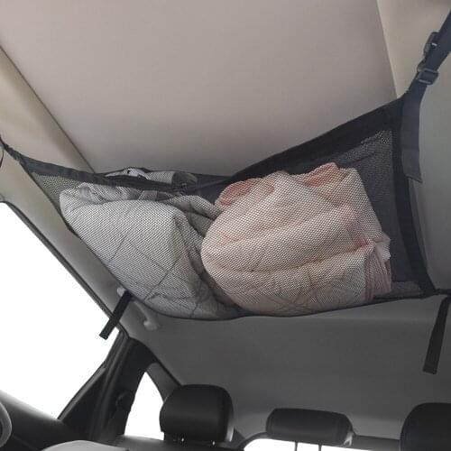Car Ceiling Storage Net Pocket-Universal Car Roof Interior Cargo Net Bag with Zipper,Car Trunk Storage