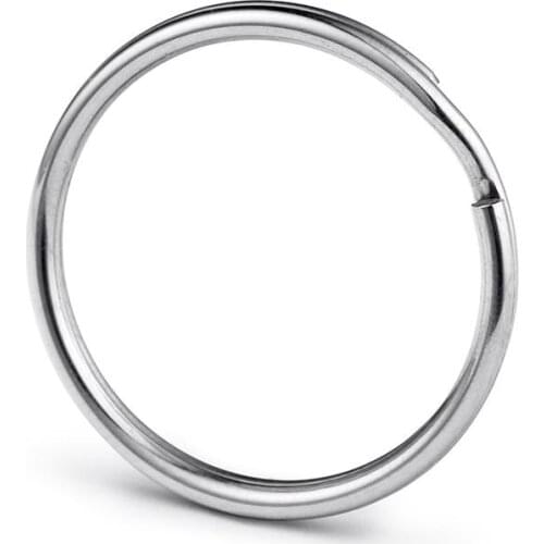 PARETO 28mm 304 Stainless Steel Split Key Rings for Keychain Charm Tag Diy 50pcs