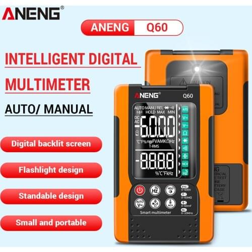 ANENG Q60 Digital Professional Multimeter Transistor Tester 6000 Counting True Effective Value Car Capacitance Meter