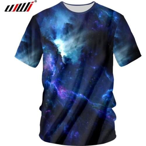 UJWI 3d Tshirt Men Hip Hop Streetwear Tee Shirt Mens Printed Space Galaxy T-shirt Nigh View T Shirts Hombre Casual Shirts 7XL