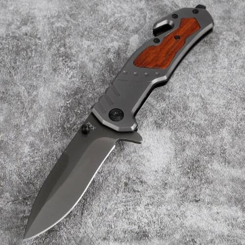 Hot High hardness self-defense knife Hunting Knife Wood Handle Survival Combat Tactical Knife Titanium Camping Knives EDC Tools